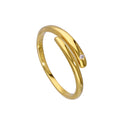 Bague ajustable en argent sterling plaqué or et diamant véritable