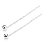 Boucles d'oreilles à billes en argent sterling de 4 mm