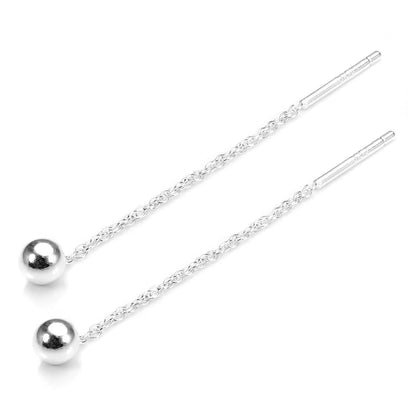 Boucles d'oreilles à billes en argent sterling de 4 mm