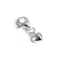 Charm à clip en forme de petit cœur creux en argent sterling