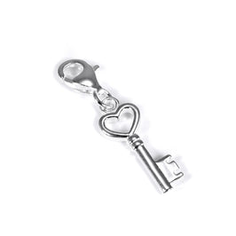 Breloque en forme de cœur en argent sterling