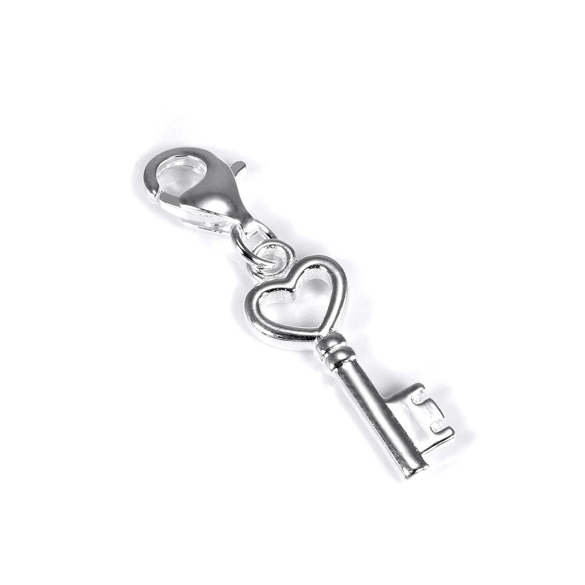 Breloque en forme de cœur en argent sterling