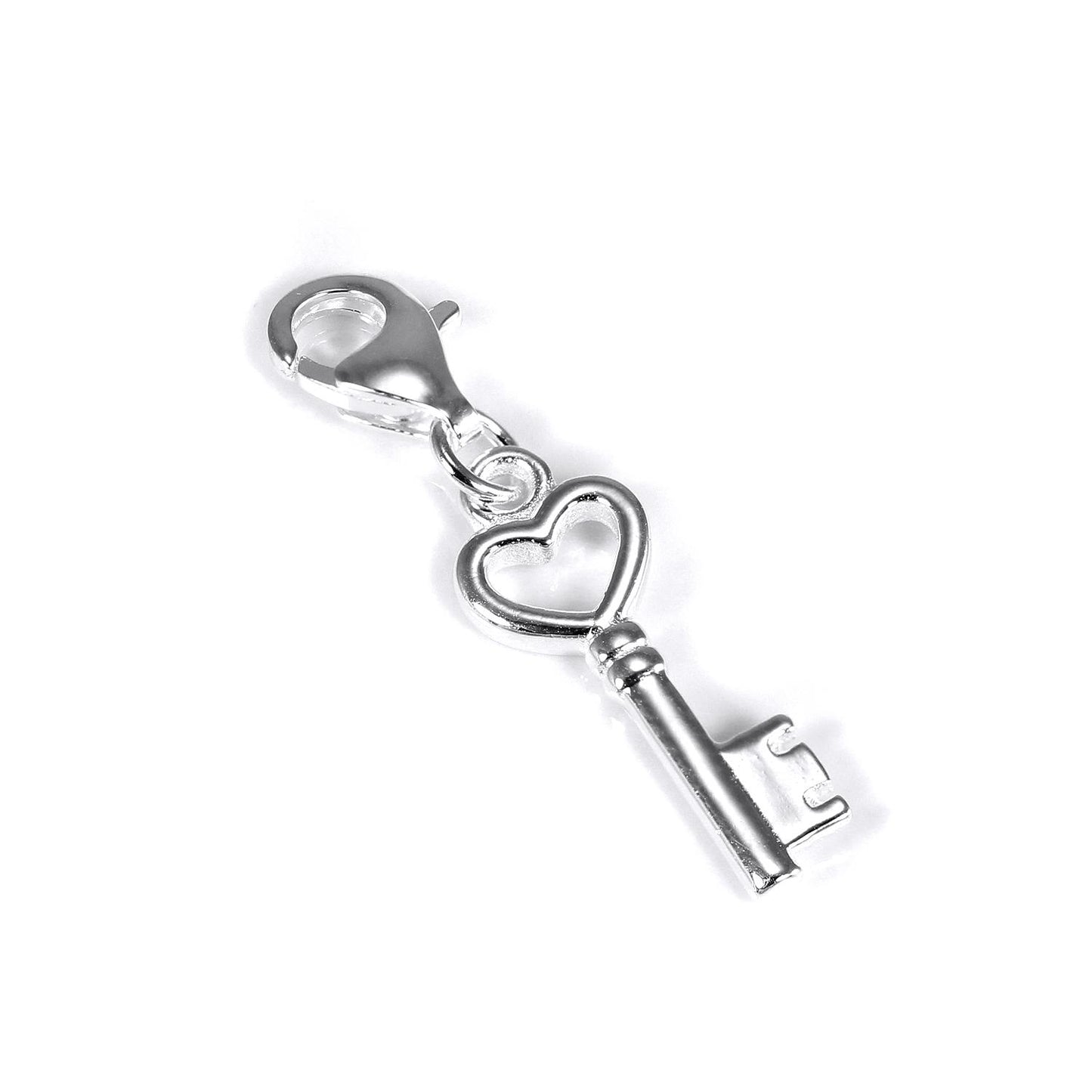 Breloque en forme de cœur en argent sterling