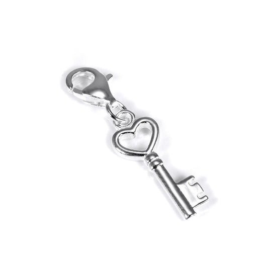 Breloque en forme de cœur en argent sterling