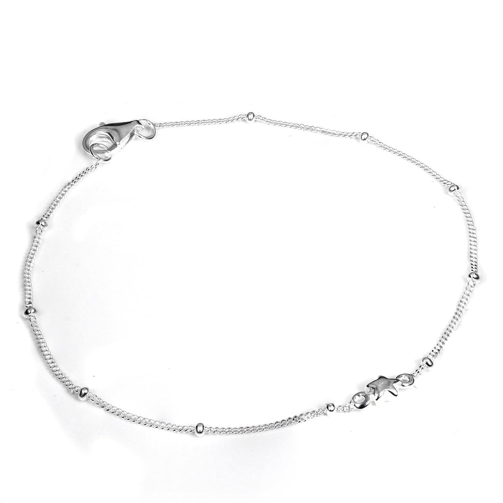 Bracelet étoile en argent sterling avec perles et diamants taillés