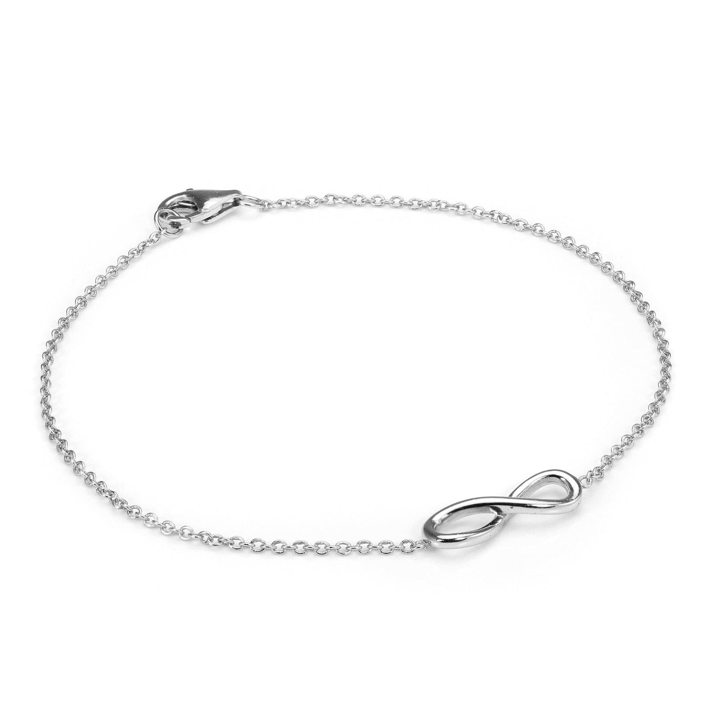 Bracelet Belcher Infinity en argent sterling avec fermoir