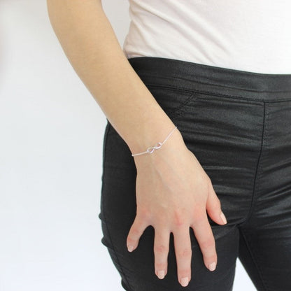 Bracelet Belcher Infinity en argent sterling avec fermoir