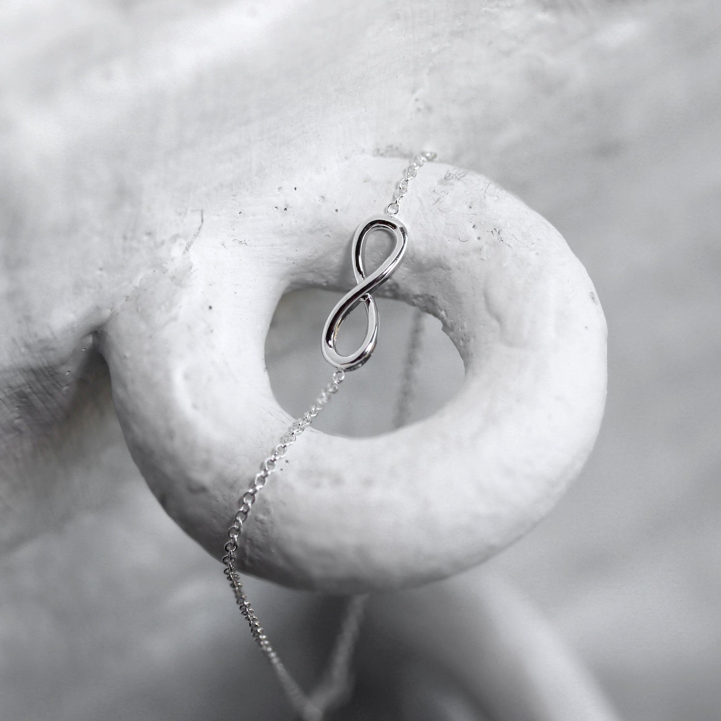 Bracelet Belcher Infinity en argent sterling avec fermoir