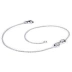 Bracelet de cheville en argent sterling avec chaîne Belcher fine et infini