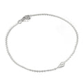 Bracelet Belcher fin en argent sterling de 18 cm avec breloque aile d'ange et fermoir