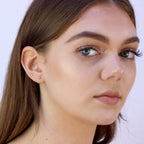 Boucles d'oreilles à tige en argent sterling plaqué or rose avec boule de 3 mm
