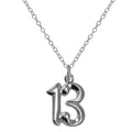 Collier pendentif numéro 13e anniversaire en argent sterling, 35 à 55 cm