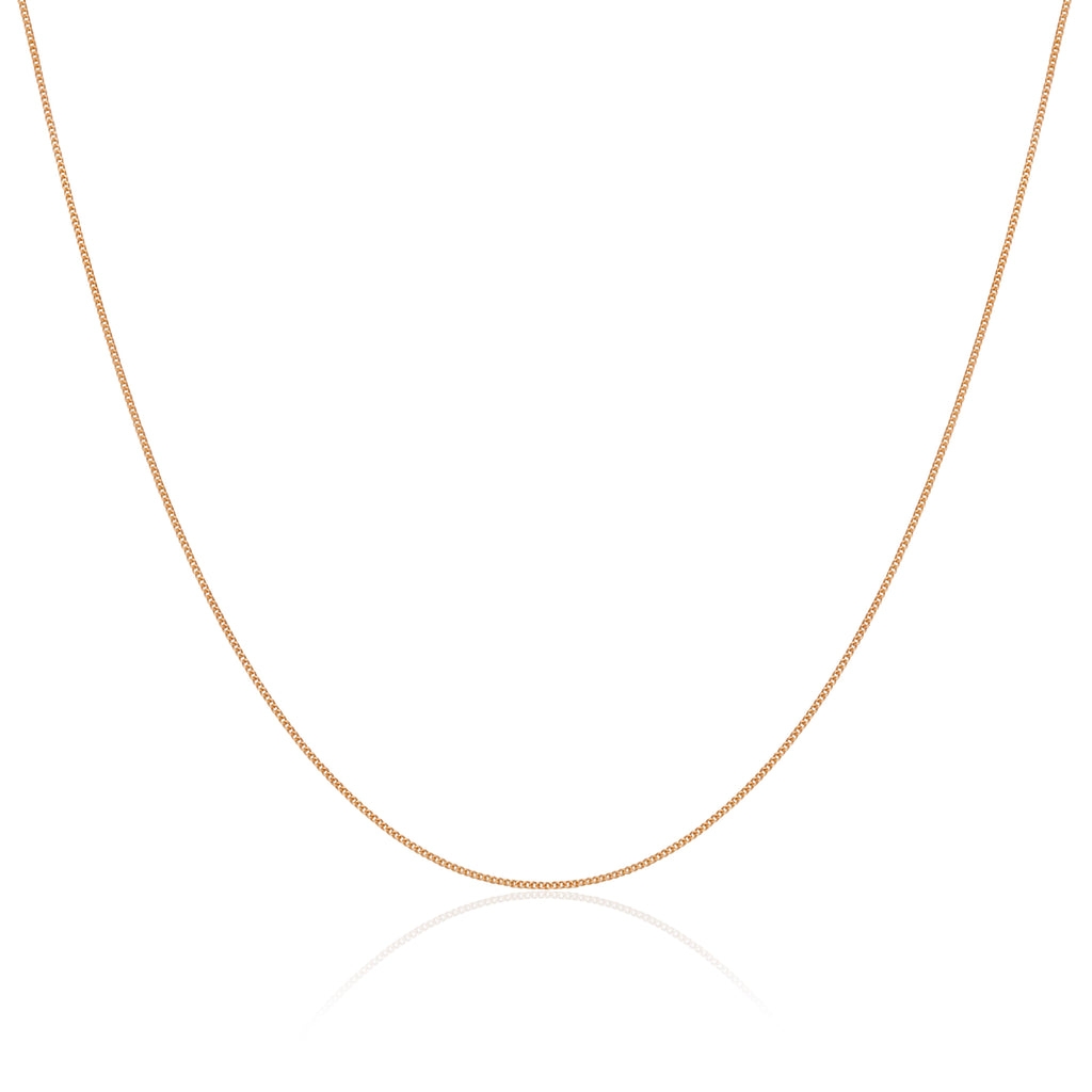 Chaîne gourmette en argent sterling plaqué or et diamants fins