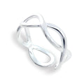 Bague Midi Infinity réglable en argent sterling
