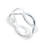 Bague Midi Infinity réglable en argent sterling