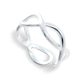 Bague Midi Infinity réglable en argent sterling