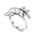Bague d'orteil réglable en argent sterling avec feuille de laurier et motif romain