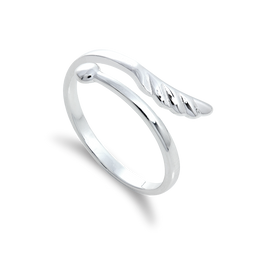 Bague midi ajustable en argent sterling avec cœur et flèche