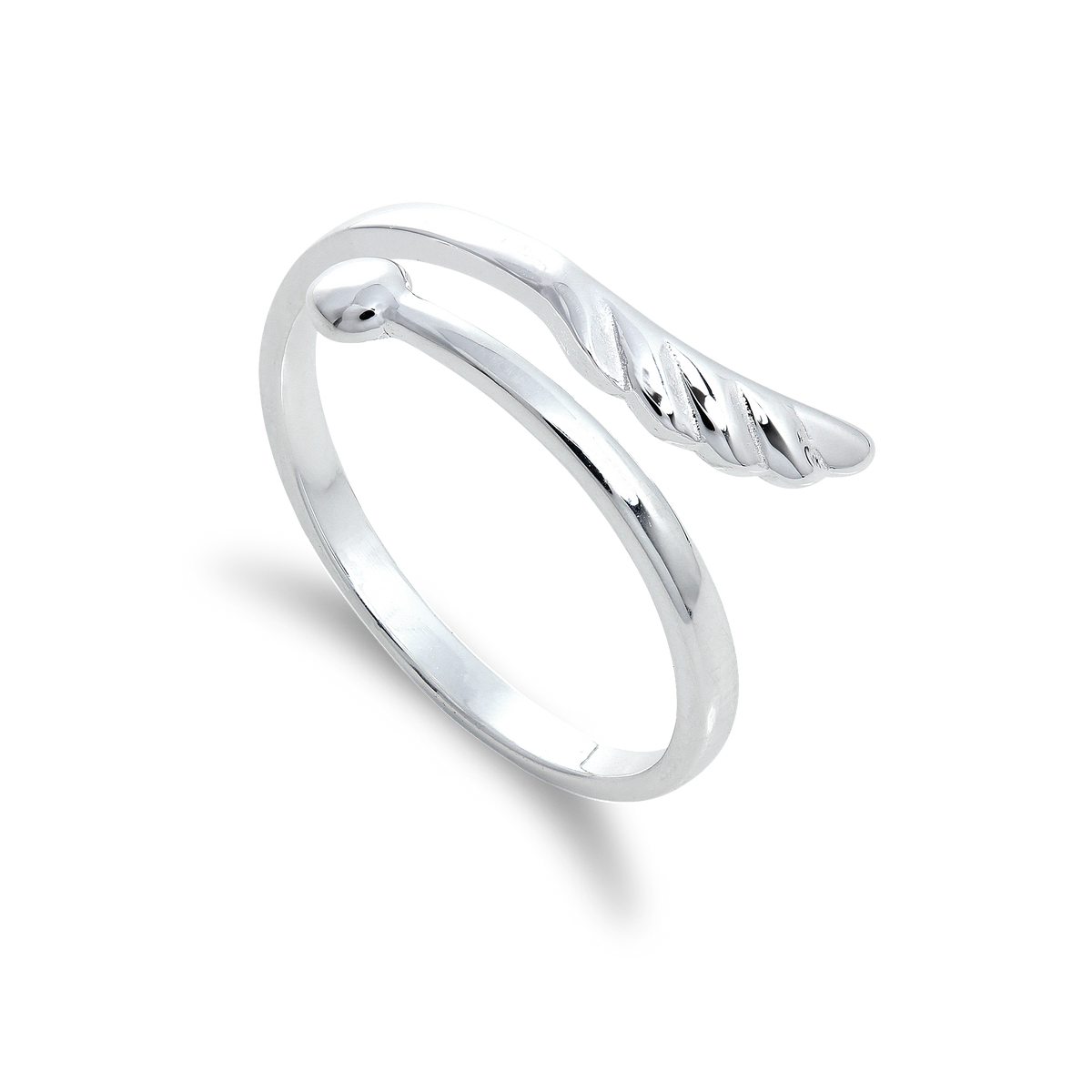 Bague midi ajustable en argent sterling avec cœur et flèche