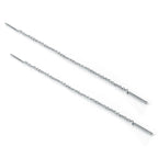 Boucles d'oreilles en argent sterling avec chaîne Belcher à enfiler de 12 mm