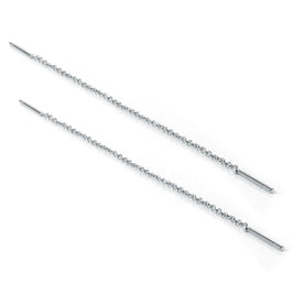 Boucles d'oreilles en argent sterling avec chaîne Belcher à enfiler de 12 mm