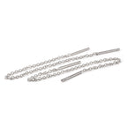 Boucles d'oreilles en argent sterling avec chaîne Belcher à enfiler de 12 mm