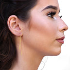 Boucles d'oreilles à tige en argent sterling plaqué or de 12 mm