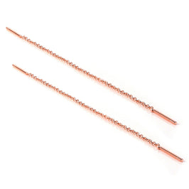 Boucles d'oreilles à tige en argent sterling plaqué or rose de 12 mm