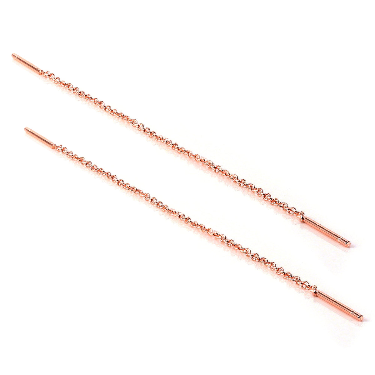 Boucles d'oreilles à tige en argent sterling plaqué or rose de 12 mm