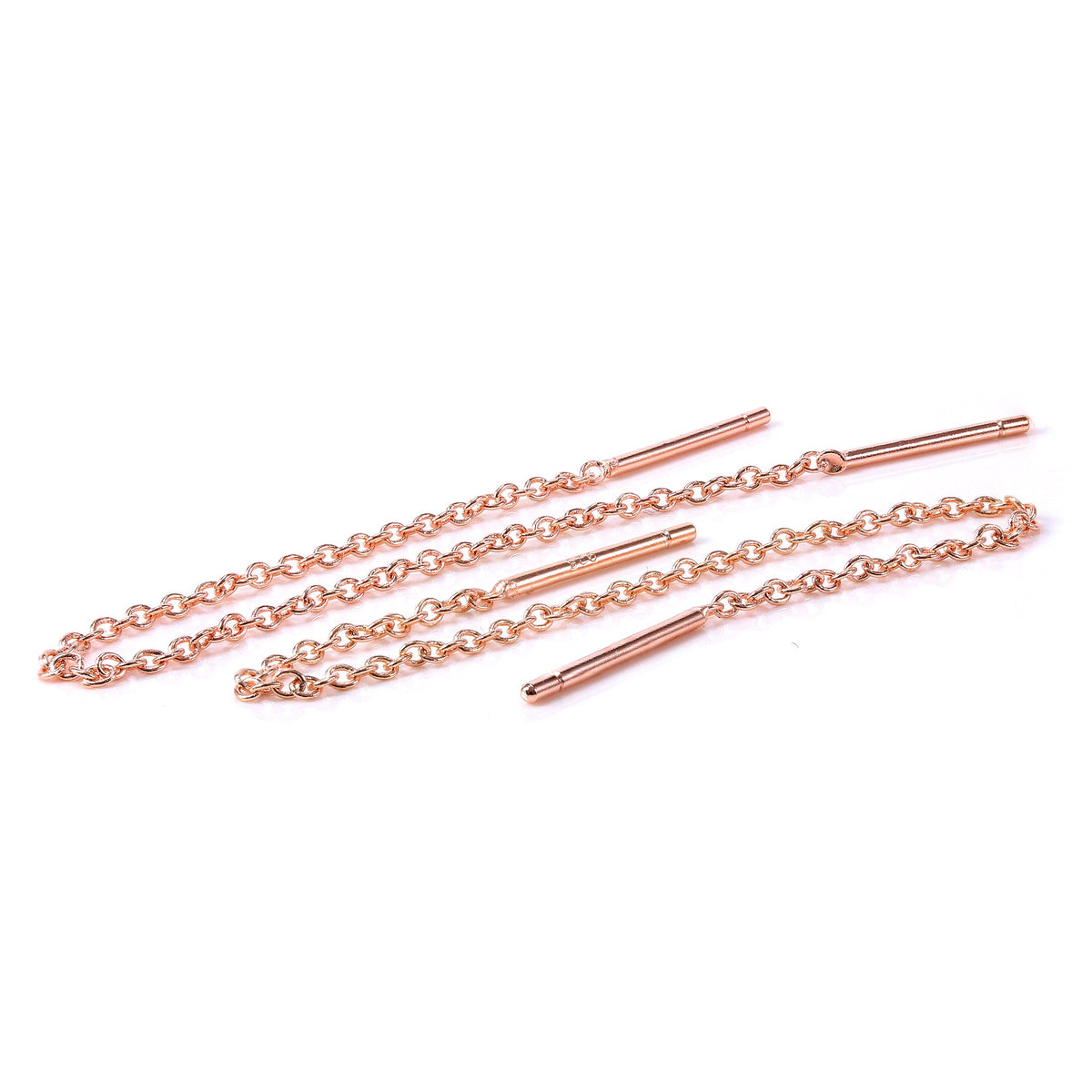 Boucles d'oreilles à tige en argent sterling plaqué or rose de 12 mm