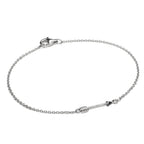 Bracelet flèche en argent sterling fin et léger de 18 cm avec fermoir mousqueton