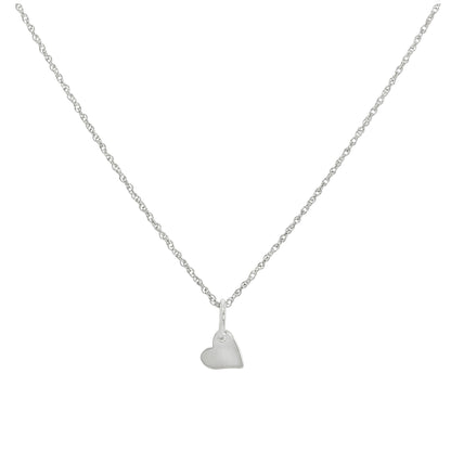 Collier avec pendentif en forme de cœur plat en argent sterling de 6 mm, 35 à 55 cm