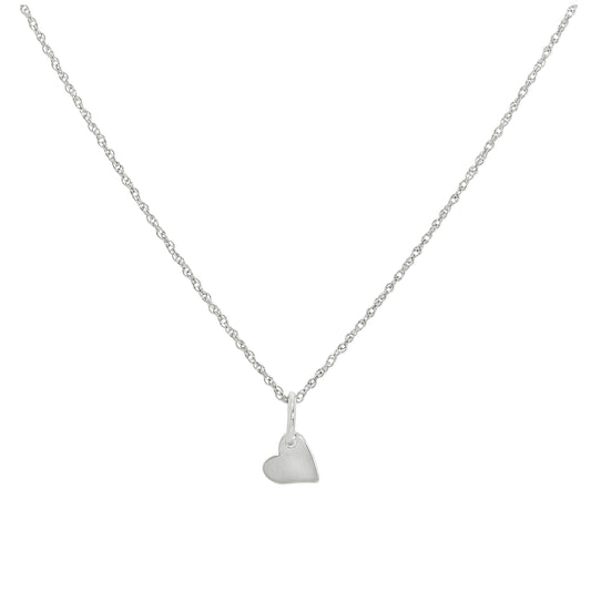 Collier avec pendentif en forme de cœur plat en argent sterling de 6 mm, 35 à 55 cm