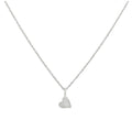 Collier avec petit pendentif en forme de cœur plat en argent sterling de 6 mm, 40 à 55 cm