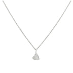 Collier avec petit pendentif en forme de cœur plat en argent sterling de 6 mm, 40 à 55 cm