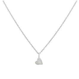 Collier avec pendentif en forme de cœur plat en argent sterling de 6 mm, 35 à 55 cm