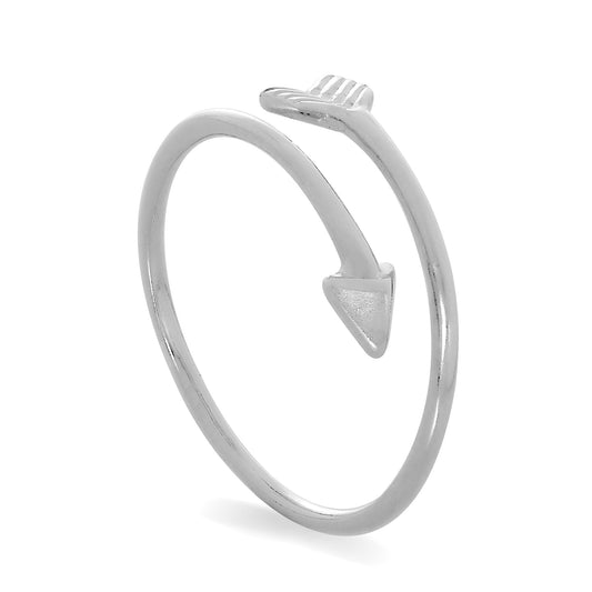 Bague d'orteil réglable en argent sterling avec motif flèche