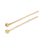 Boucles d'oreilles à tige en argent sterling plaqué or de 4 mm