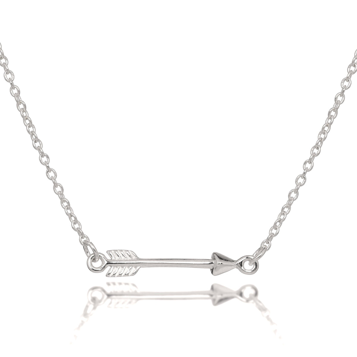 Collier chaîne flèche en argent sterling de 40 cm