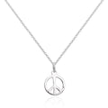 Collier avec pendentif signe de paix en argent sterling de 40 à 55 cm