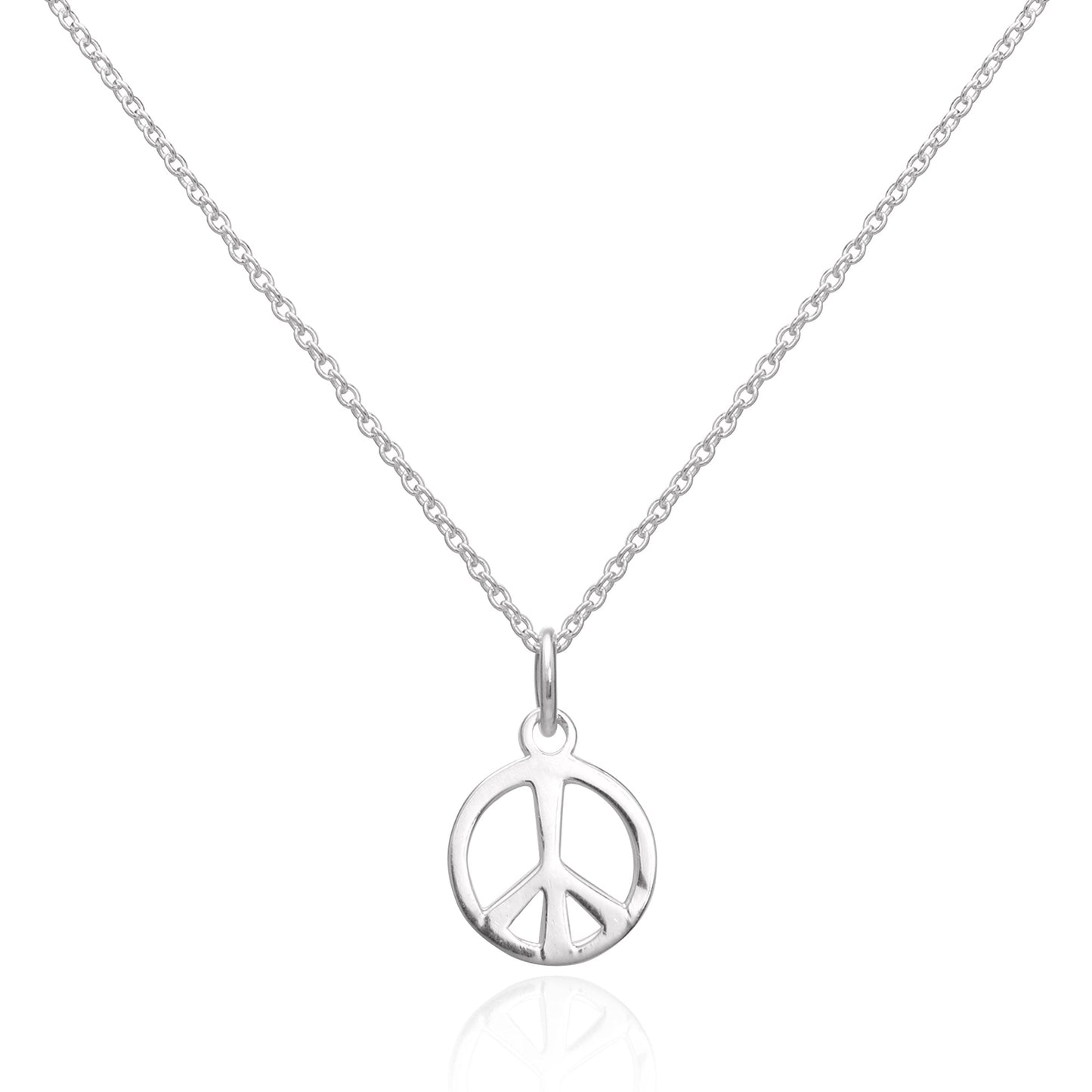 Collier avec pendentif signe de paix en argent sterling de 40 à 55 cm