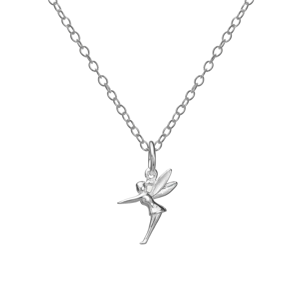 Collier pendentif fée ailée en argent sterling de 35 à 55 cm