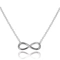 Collier Infinity en argent sterling, chaîne de 40 à 45 cm