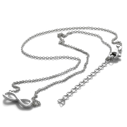 Collier Infinity en argent sterling, chaîne de 40 à 45 cm