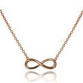 Collier infini en argent sterling plaqué or rose, chaîne de 40 à 45 cm