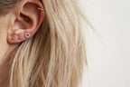 Boucles d'oreilles à tige en argent sterling plaqué or rose de 2 mm
