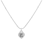 Collier pendentif cœur petite sœur en argent sterling de 40 à 61 cm