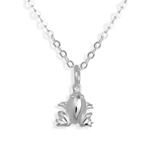 Collier grenouille en argent sterling 16 à 22 pouces