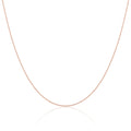 Chaîne gourmette en argent sterling plaqué or rose, taille diamant, 35 à 81 cm