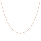 Chaîne gourmette en argent sterling plaqué or rose, taille diamant, 35 à 81 cm